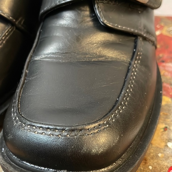 2/$18 Kenneth Cole Black Leather Fast Cash 2 Toddler Dress Shoe Size 12 - Picture 6 of 16
